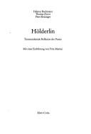 Cover of: Hölderlin: transzendentale Reflexion d. Poesie