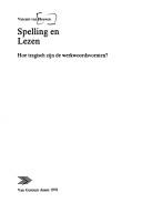 Cover of: Spelling en lezen by Vincent van Heuven