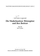 Cover of: Die Niederlausitzer Rittergüter und ihre Besitzer by Houwald, Götz Dieter Freiherr von