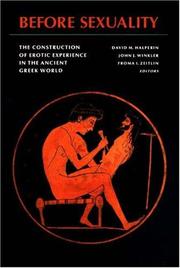 Cover of: Before Sexuality by David M. Halperin, John J. Winkler, and Froma I. Zeitlin, editors.