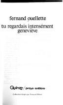 Cover of: Tu regardais intensement Genevieve