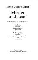 Cover of: Mieder und Leier: Gedankenblitze aus dem Biedermeier : Feuilletons, Glossen, Kurzgeschichten, Aphorismen