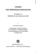 Cover of: Untersuchungen zu Bestand und Varianz der Konjunktionen im Frühneuhochdeutschen unter Berücksichtigung der Systementwicklung zur heutigen Norm