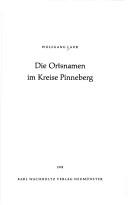 Cover of: Die Ortsnamen im Kreise Pinneberg