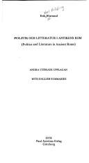Cover of: Politik och litteratur i antikens Rom =: (Politics and literature in ancient Rome)
