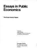 Cover of: Essays in public economics: the Kiryat Anavim papers