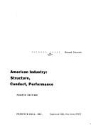 Cover of: American industry--structure, conduct, performance by Richard E. Caves
