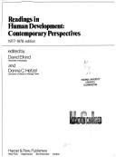 Cover of: Readings in human development by edited by David Elkind, and Donna C. Hetzel.