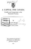 Cover of: A capital for Canada by David B. Knight