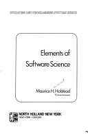Cover of: Elements of software science by Maurice H. Halstead