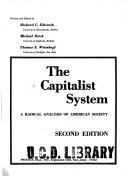 Cover of: The capitalist system: a radical analysis of American society