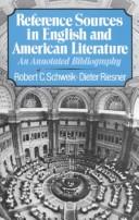 Cover of: Reference sources in English and American literature: an annotated bibliography