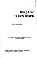 Cover of: Using land to save energy