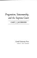 Cover of: Pragmatism, statesmanship, and the Supreme Court