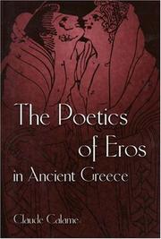 Cover of: The poetics of eros in Ancient Greece