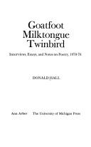 Cover of: Goatfoot milktongue twinbird | Donald Hall