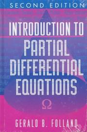 Cover of: Introduction to partial differential equations