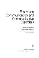 Cover of: Essays on communication and communicative disorders