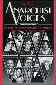 Cover of: Anarchist Voices by Paul Avrich