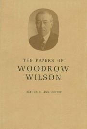 Cover of: The Papers of Woodrow Wilson VOL 10, 1896 - 1898 by Woodrow Wilson