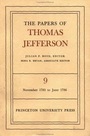 Cover of: The Papers of Thomas Jefferson, Volume 9 (Papers of Thomas Jefferson)