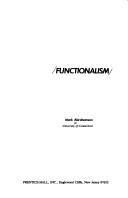 Cover of: Functionalism by Mark Abrahamson