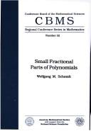 Cover of: Small fractional parts of polynomials