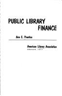Cover of: Public library finance