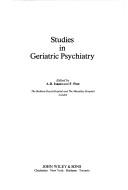 Cover of: Studies in geriatric psychiatry | 