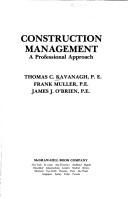 Cover of: Construction management | Thomas C. Kavanagh