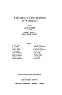 Cover of: Colorimetric determination of nonmetals
