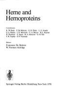 Heme and hemoproteins by W. Norman Aldridge