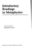 Cover of: Introductory readings in metaphysics