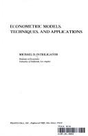 Econometric models, techniques, and applications cover