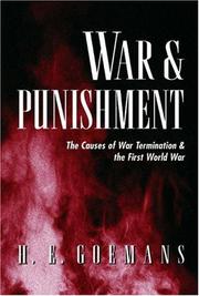 Cover of: War and Punishment by H. E. Goemans