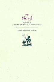 Cover of: The Novel, Volume 1 by Franco Moretti