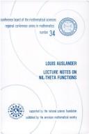 Cover of: Lecture notes on nil-theta functions