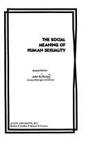 Cover of: The social meaning of human sexuality