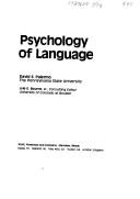 Cover of: Psychology of language