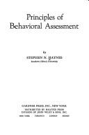 Principles of behavioral assessment by Stephen N. Haynes