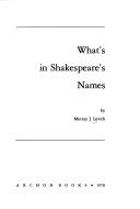 Cover of: What's in Shakespeare's names