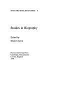 Cover of: Studies in biography