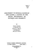 Adjustment to physical handicap and illness by Roger G. Barker