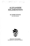 Cover of: Alexander Solzhenitsyn