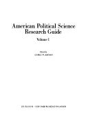 Cover of: American political science research guide