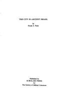 Cover of: The city in ancient Israel