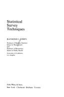 Cover of: Statistical survey techniques by Raymond James Jessen, Raymond James Jessen