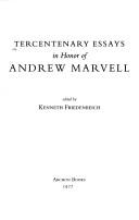 Cover of: Tercentenary essays in honor of Andrew Marvell | 