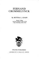Cover of: Fernand Crommelynck