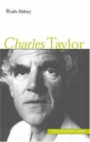 Cover of: Charles Taylor (Philosophy Now)